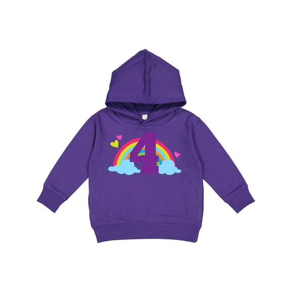 Inktastic 4th Birthday Rainbow Toddler Hoodie