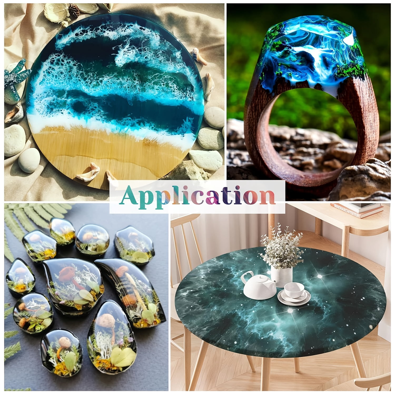 78 oz  Crystal Clear Epoxy Resin Kit and 12-color pearl powder - Food Safe & UV Resistant for DIY Art, Wood, Jewelry Making, Coasters, Molds Casting Resin Epoxy