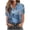 Blue, variant on Women's Casual Floral Print Short Sleeve Button Down Blouse Top with Pocket Comfortable and Stylish Loose Fit Shirt