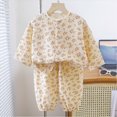 thumbnail image 2 of masbird Toddler Kids Pajamas Viscose from Bamboo Sleepwear Funny Graphic Print PJs for Boys Girls 6-12 Months 12-24 Months 2t 3t 4t 5t 6t 7t 8t 9t Children(Orange,7-8 Y), 2 of 4