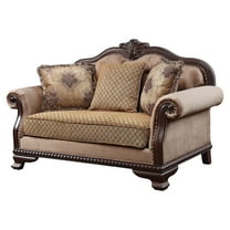 Acme Chateau De Ville Loveseat with 3 Pillows in Espresso