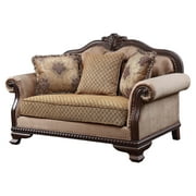ACME Chateau De Ville Loveseat with 3 Pillows in Espresso