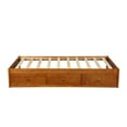 thumbnail image 4 of Gzxs Wooden Platform Bed with 3 Storage Drawers, Twin Size, Walnut, 4 of 10