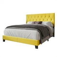 thumbnail image 4 of Home Design Omaha Queen Tufted Upholstered Panel Bed Frame, Yellow, Easy Assembly, 4 of 5