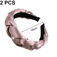 thumbnail image 2 of Diademas para mujer Diademas trenzadas de terciopelo Diademas de moda Accesorios para el cabello entrecruzados, 2 of 5