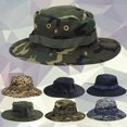 thumbnail image 2 of Sun Hat Snap Closure Wide Brim Multipurpose Camouflage Bucket Boonie Hat for Hunting, 2 of 10