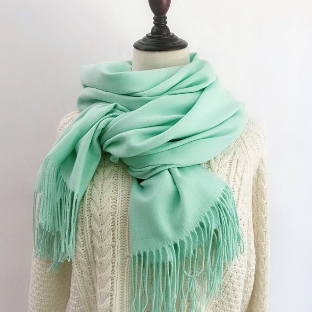 Bufanda de color sólido para mujer, estilo coreano, para estudiantes, otoño e invierno, gruesa, larga, de imitación de cachemira, roja, para hombre, a la moda