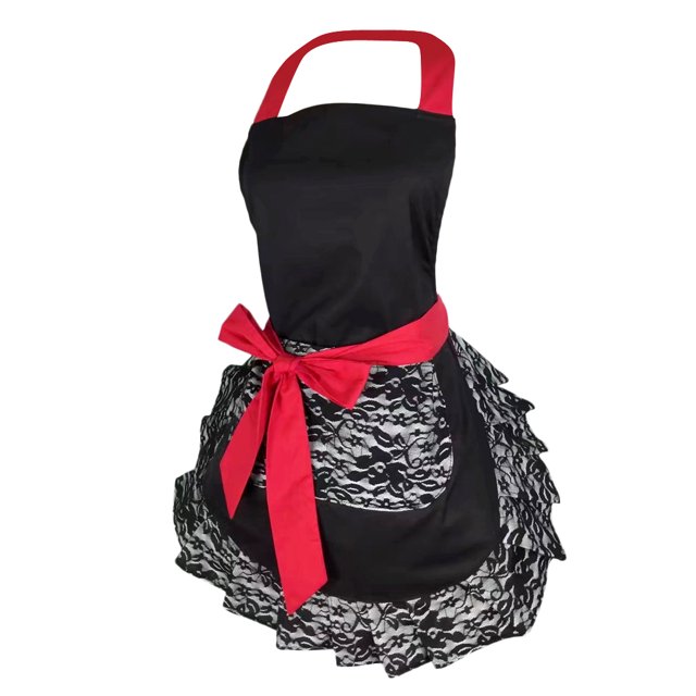 veasfak Tablier de Bavoir en Coton Imperméable pour Femme Robe de Restaurant de Cuisine 72x72cm