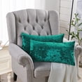 thumbnail image 3 of Home Soft Things Crushed Velvet 2 Piece Throw Pillow Cover Set - Sapphire - 14" x 26", 3 of 7
