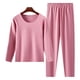 thumbnail image 1 of Conjunto de pijama de ropa interior térmica Long Johns para mujer con base forrada de lana para clima frío, 1 of 7