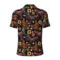 thumbnail image 4 of Rocae Sunflower Rooster for Men's Short Sleeve Polo Shirt, Quick Drying Performance Moisture Wicking Sports Men's Golf Shirt X-Large, 4 of 9