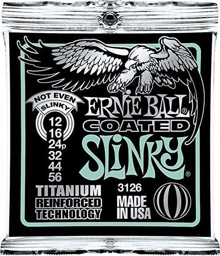 Ernie Ball Coated Not Even Slinky Electric Guitar Strings, Lot of 4 Sets, P03126 ^4