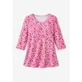 thumbnail image 5 of Jessica London Women's Plus Size Stretch Cotton Scoop Neck Tee, 5 of 6