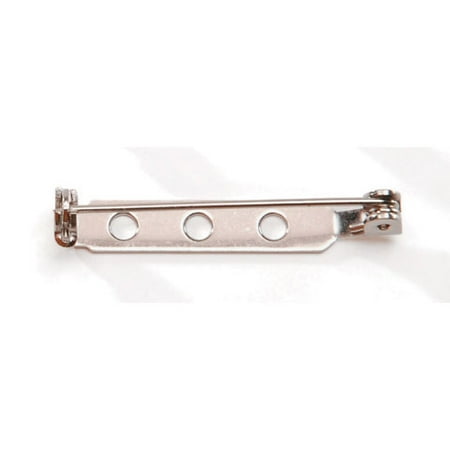 Steel Plated Pins - Pin Backs - Nickel Plated Steel - 1-1/4 Inches - 10 Pieces
