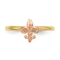 thumbnail image 3 of 14k Two-tone Polished Fleur de Lis Ring in 14k Yellow and White Gold - Size 7, 3 of 3