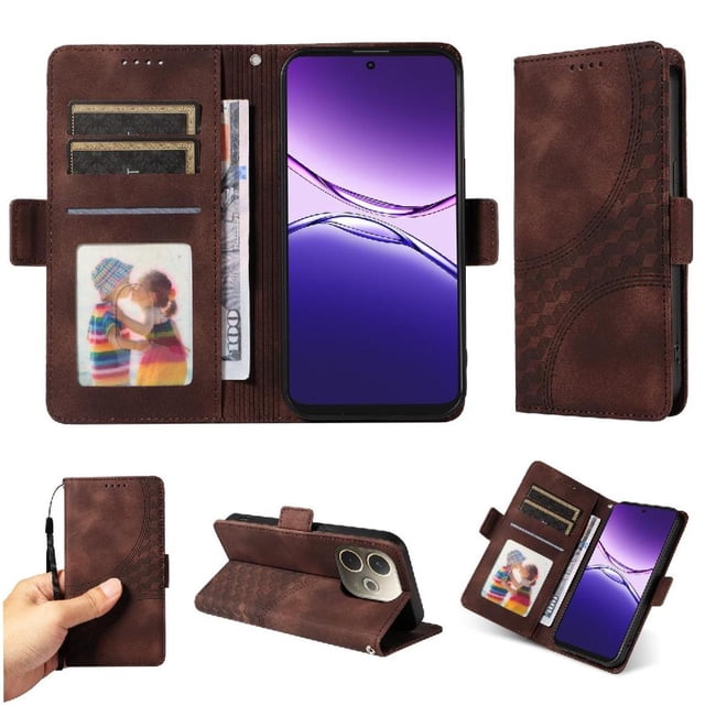 Funda GANGXUN para OPPO A5 Pro con diseño acolchado elegante, cuero PU, protección total y ajuste preciso