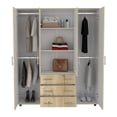thumbnail image 4 of Closet Fontana Café Claro Y Blanco Virtual Muebles, 4 of 7