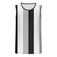 thumbnail image 3 of VBTAPA Sales of The Day! Mens Beach Tank Top Sleeveless Striped Graphic Tee Shirts Summer Vacation Gym Running Workout Tops White XXL, 3 of 5