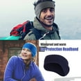 thumbnail image 4 of Advancent Calentadores para los oídos Cubiertas para mantener el calor Diadema con orejeras para adultos para exteriores Ciclismo azul marino HR, 4 of 6
