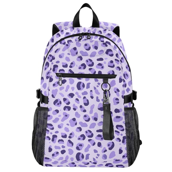 ALAZA Leopard Purple-a1 Pattern School Backpack Travel Laptop Bag College Bookbag Casual Daypack for Women Men