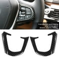 thumbnail image 2 of Steering Wheel Button Cover, Carbon Fiber Style Self Adhesive Steering Wheel Trim Wearproof  For 5 Series G30 2017-2018, 2 of 8