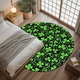 thumbnail image 3 of St. Patrick's Day Washable Area Rug&nbsp;3 ft Modern Abstract Green Lucky Shamrocks Green Plant Soft Round&nbsp;Rugs for Living Room, Non Slip Carpet for Bedroom&nbsp;Entryway Dining Room, 3 of 9