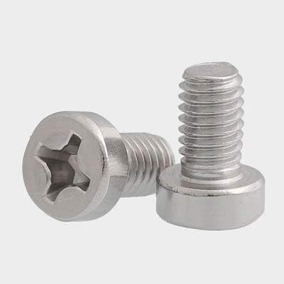 M4 M5 M6 Cylindrical Head Screw GB822 Machine Screws Cross Bolts - (Size: M4 X6mm(50pcs)) SCRW-191139