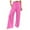 Hot Pink, variant on zaveiop Linen Pants for Women High Waisted Cotton Wide Leg Pants Wide Leg Belt Pocket (Hot Pink, S)
