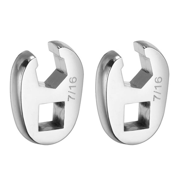 Uxcell 2 Pieces Drive Crowfoot Wrench 3/8" Drive 7/16" SAE Flare Nut Crowfoot Wrench