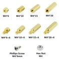 thumbnail image 3 of Guard4U - Kit Surtido De Tuercas De Tornillo/Separador Hexagonal De Latón Macho-Hembra M4, 160 Piezas, 3 of 5