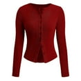 thumbnail image 4 of HJYCHN Women Elegant Fall Cardigan with Long Sleeve and Knit Slim Fit for Casual Lightweight Comfortable Outerwear XXL, 4 of 4