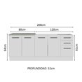 thumbnail image 3 of Gabinete Bajo Cocina Madesa 200cm Con Tarja Agata BB, 3 of 5