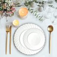 thumbnail image 3 of Balsa Circle 12 Pieces 6" White Plastic Round Plates Disposable Party Tableware, 3 of 8