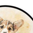 thumbnail image 4 of 36.2 Inch Round Floor Mat Dog Surrounded by Daisies Carpet Decor Rug for Living Room Bedroom, 4 of 6