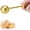 Gold, variant on KAQISIMIL Flour Duster for Baking, One-Handed Operation, 304 Stainless Steel Powdered Sugar Shaker Duster, Pick Up and Dust Flour Sifter, Brown