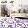 thumbnail image 2 of ODIKA 2x3 Machine Washable Non-Slip Area Rug, Botanical Garden with Delicate Wildflower Vine Ultra Soft Rug, None, 551246, 2 of 7