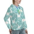 thumbnail image 6 of Disketp Swan And Flowers4 Womens Casual Hoodies Crew Neck Long Sleeve Sweatshirts Pullover Tops-Medium, 6 of 7