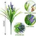 thumbnail image 2 of Outdoor Artificial Fake Lavender Flowers Plants UV Resistant No Fade Faux Plastic Grass Greenery for Patio Porch Window Box Home Wedding Farmhouse Hanging Décor, 2 of 5