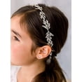 thumbnail image 2 of Liangnv Tocado De Niña De Las Flores para Boda Diadema Accesorios para El Cabello De Princesa Plateada Niñas Pequeñas Bandas para El Cabello De Cristal para Primera Comunión, 2 of 5