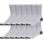 4-12 Pair Reinforced Sport Crew Socks for Men Multi Pack and Colors