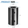 thumbnail image 2 of Uxcell Shaft Coupling, 1-1/4" Bore 2-1/4" OD 4" Length Black Oxide Plated Steel Rigid Coupling for 3D Printers Motor Wheel(2 Set Screws), 2 of 6