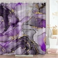 thumbnail image 4 of Purple Marble Bathroom Shower Curtain Set with Hooks 47X64in, 4 of 6