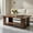 Coffee, variant on Spaco Large 36/41 Inch 2-tier Wooden Modern Coffee Table with Storage Shelf, Coffee Table for Indoor as Home, Brown