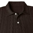 thumbnail image 6 of BangWanChi Mens Button Placket Beach Shirts Fashion Men Casual Solid Turndown Collar Short Sleeve Shirt Blouse, 6 of 6