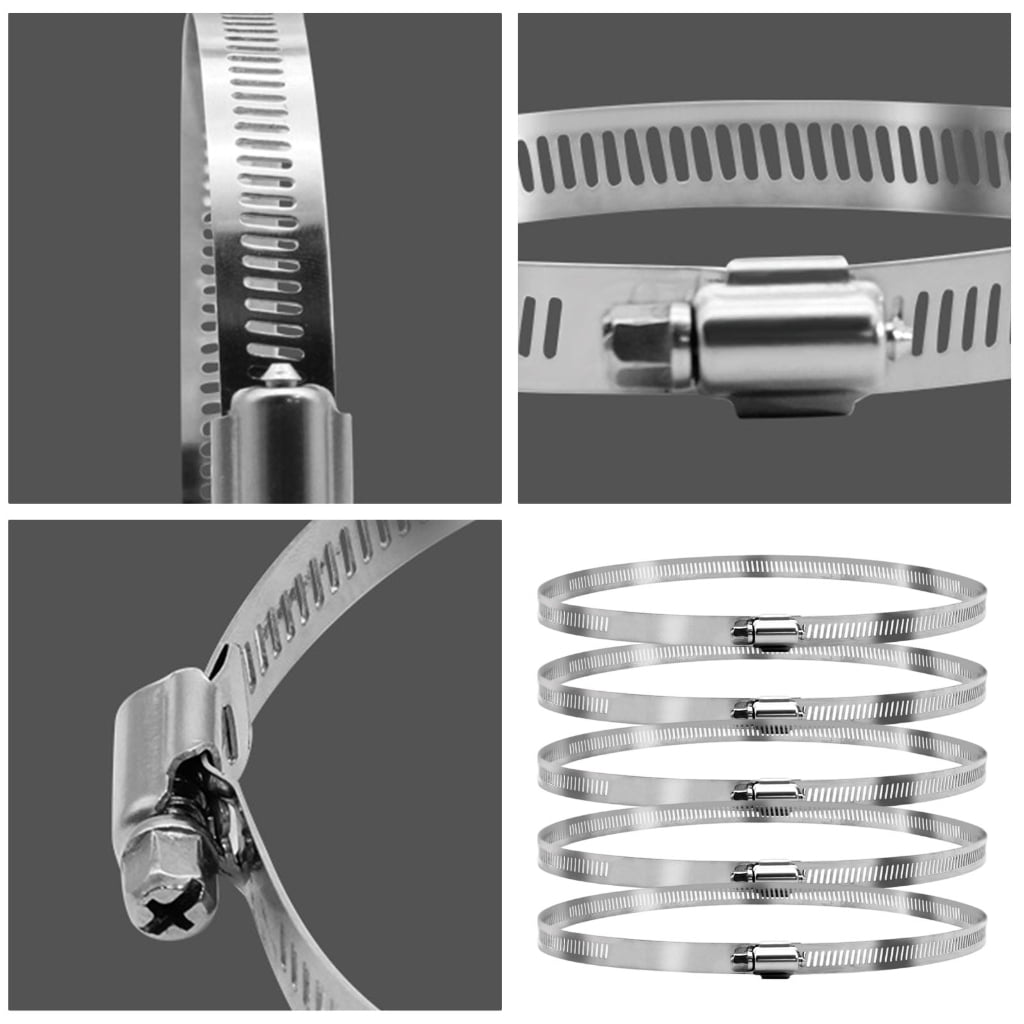 Rustproofed Metal Hose Clamps 100-400mm Ranges For Ventilation Duct Systems