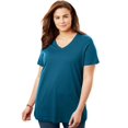 thumbnail image 1 of Woman Within Plus Size Perfect V-neck Tee, 1 of 2