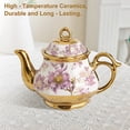 thumbnail image 4 of HDUTNGISN 20Pcs European Porcelain Tea Set,Saucers with Metal Holderfor Women,Purple, 4 of 12
