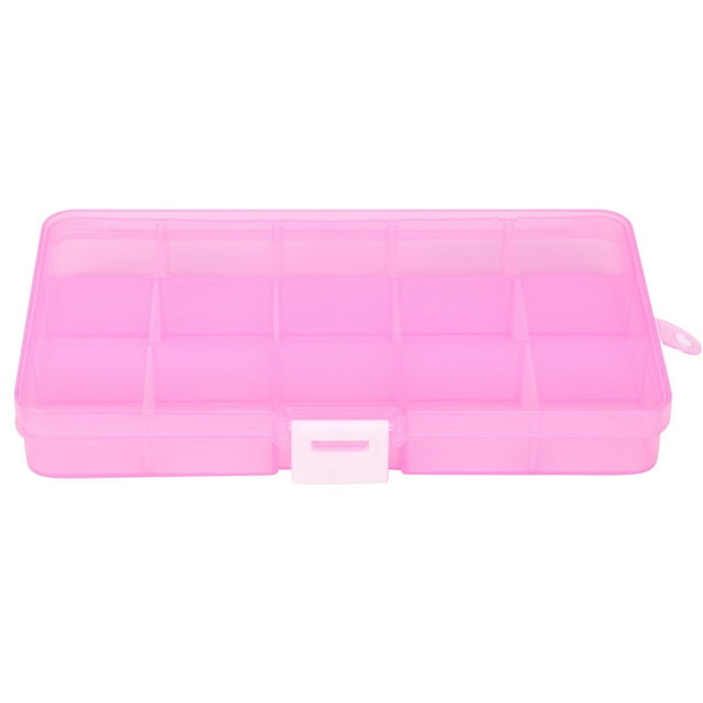 Hot Sale!Oimcto 15-Compartment Plastic Necklace Storage Box E,Plastic 15 Slots Adjustable Jewelry Storage Box Case Craft Organizer Bead E,Include:1X15 Compartment Plastic Necklace Storage Box