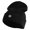 Black, variant on Tiny Tennis Ball iron on Patched 12 Inch Long Knitted Beanie - Birch OSFM