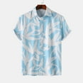thumbnail image 2 of Chemise à Manches Courtes Imprimée Col Rabattu Mode Décontractée pour Hommes, 2 of 9